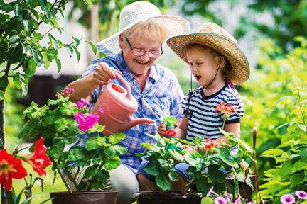 Gardening for All Ages: Senior and Child